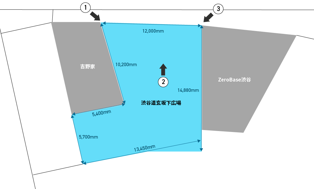 渋谷道玄坂下広場 間取図